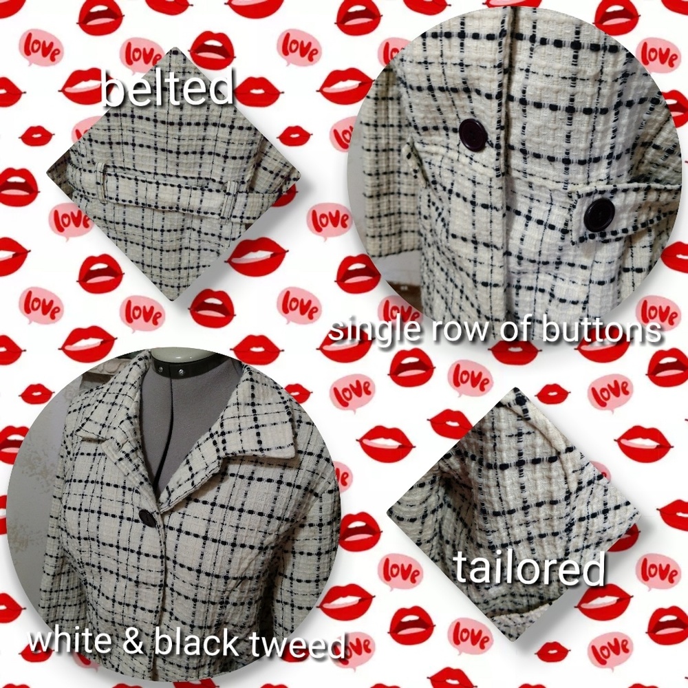 Black & White Vintage Swing coat - Picture 2 of 5